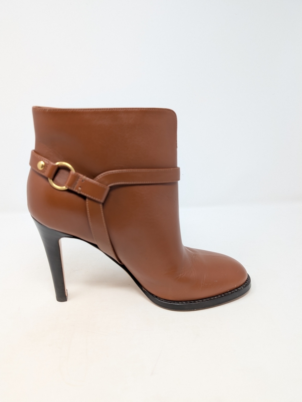 Valentino Garavani VLogo Brown Ankle Boots booties Size 37 - Picture 7 of 12